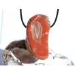 Achat rot (Fleischachat) XXXL Trommelstein gebohrt - ca. 5,1 cm x 2,6 cm x 2,6 cm