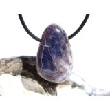 Cordierit (Iolith) Trommelstein / Scheibenstein gebohrt -...