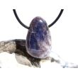 Cordierit (Iolith) Trommelstein / Scheibenstein gebohrt - ca. 2,1 cm x 1,9 cm x 1,4 cm