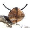 Chiastolith (Andalusit / Kreuzstein) Schmuckstein / Scheibenstein gebohrt - Handarbeit - ca. 2,6 cm x 2,8 cm x 0,8 cm
