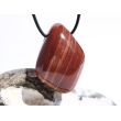 Dolomit gebändert (Dolomit-Marmor) rot XXL Schmuckstein / Trommelstein gebohrt - Sonderqualität - ca. 4,1 cm x 3 cm x 2,1 cm