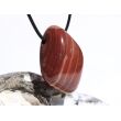 Dolomit gebändert (Dolomit-Marmor) rot XXL Schmuckstein / Trommelstein gebohrt - Sonderqualität - ca. 4,1 cm x 3 cm x 2,1 cm