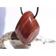 Dolomit gebändert (Dolomit-Marmor) rot XXL Schmuckstein / Trommelstein gebohrt - Sonderqualität - ca. 4,1 cm x 3 cm x 2,1 cm
