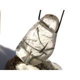 Turmalinquarz XXXL Schmuckstein gebohrt - AA-Sonderqualität - Handarbeit - ca. 5,1 cm x 3,2 cm x 2,4 cm