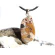Trümmer-Jaspis (Brekzienjaspis Konglomerat) Trommelstein Anhänger Öse - Sonderqualität - ca. 3,9 cm x 1,9 cm x 1,1 cm