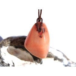 Aprikosencalcit (Calcit apricot) Schmuckstein gebohrt -...