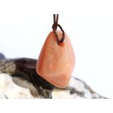 Aprikosencalcit (Calcit apricot) Schmuckstein gebohrt -...