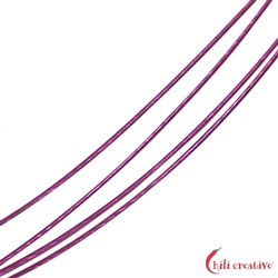 Stahlreifen / Halsreif mit Drehverschluss - lila / violett - 4 dünne Kordeln - ca. 45 cm -
