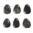 Silberobsidian Trommelstein / Scheibenstein gebohrt - ca. 3 - 3,5 cm / ca. 9-15 g