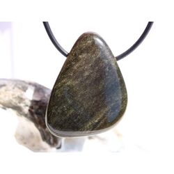 Goldobsidian XL Trommelstein / Schmuckstein gebohrt - Sonderqualitt - ca. 3,7 cm x 2,8 cm x 1,3 cm