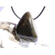 Goldobsidian XL Trommelstein / Schmuckstein gebohrt - Sonderqualität - ca. 3,7 cm x 2,8 cm x 1,3 cm