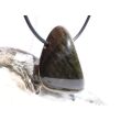 Goldobsidian XL Trommelstein / Schmuckstein gebohrt - Sonderqualität - ca. 3,7 cm x 2,8 cm x 1,3 cm