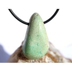 Chrysopras Trommelstein gebohrt - ca. 3,3 cm x 1,8 cm x 1,4 cm