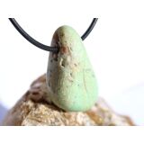 Chrysopras Trommelstein gebohrt - ca. 3,3 cm x 1,8 cm x...