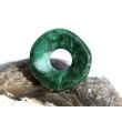Chrysokoll mit Malachit Donut 15 mm x 14 mm (3,5 mm stark) - Handarbeit -