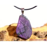 Purpurit Schmuckstein Cabochon - Silberöse -...