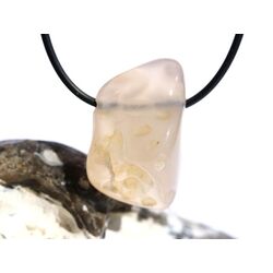 Chalcedon rosa (Rosenchalcedon) Trommelstein gebohrt -...