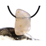 Chalcedon rosa (Rosenchalcedon) Trommelstein gebohrt - Sonderqualität - Rarität - ca. 3,3 cm x 2,1 cm x 1,8 cm
