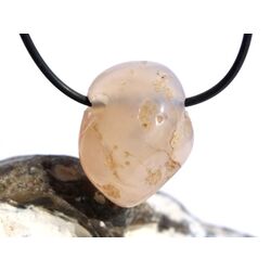 Chalcedon rosa (Rosenchalcedon) Trommelstein gebohrt -...