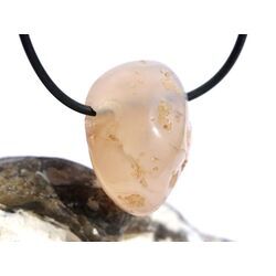 Chalcedon rosa (Rosenchalcedon) Trommelstein gebohrt - Sonderqualit�t - Rarit�t - ca. 2,8 cm x 2,2 cm x 1,7 cm