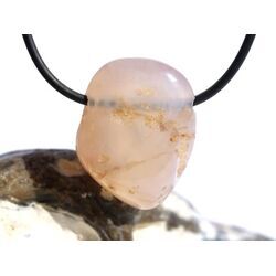 Chalcedon rosa (Rosenchalcedon) Trommelstein gebohrt - Sonderqualit�t - Rarit�t - ca. 2,8 cm x 2,2 cm x 1,7 cm