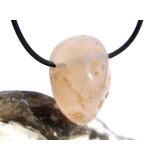 Chalcedon rosa (Rosenchalcedon) Trommelstein gebohrt -...