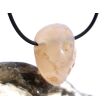 Chalcedon rosa (Rosenchalcedon) Trommelstein gebohrt - Sonderqualität - Rarität - ca. 2,8 cm x 2,2 cm x 1,7 cm