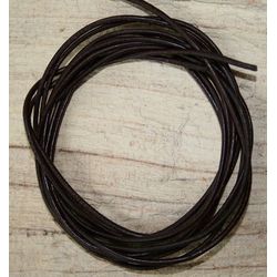 Ziegenlederband dunkelbraun (fein-weich), ca. 1,4 mm Durchm., ca. 1 m lang