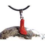 Koralle rot Anhänger Silberöse Schmuckdose - Sonderqualität - Rarität - ca. 3,1 cm x 0,9 cm x 0,5 cm