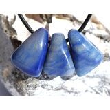 Blauquarz mit Strukur Schmucksteine gebohrt -...