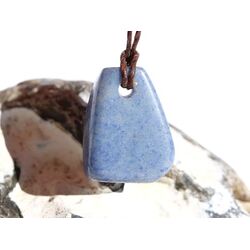 Blauquarz Schmuckstein gebohrt - Handarbeit - sch�ne...