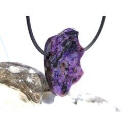 Charoit Schmuckstein / Scheibenstein gebohrt - Sonderqualit�t - Rarit�t - Handarbeit - ca. 3,3 cm x 2,1 cm x 0,7 cm