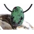 Rubin-Zoisit (Anyolith) Trommelstein / Scheibenstein gebohrt - ca. 2,8 cm x 2 cm x 0,8 cm