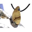 Schalenblende Schmuckstein / Scheibenstein gebohrt (Sphalerit-Wurtzit) - Rarität - AA-Sonderqualität - Handarbeit - ca. 3,3 cm x 1,5 cm x 0,9 cm