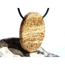 Aragonit-Calcit XXL Schmuckstein Cabochon / Scheibenstein gebohrt - Sonderqualit�t - ca. 4 cm x 3 cm x 0,9 cm