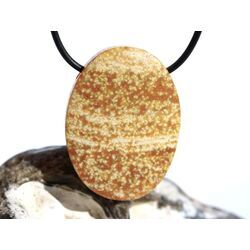 Aragonit-Calcit XXL Schmuckstein Cabochon / Scheibenstein gebohrt - Sonderqualit�t - ca. 4 cm x 3 cm x 0,9 cm