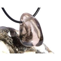 Rauchquarz hell Trommelstein gebohrt - Sonderqualitt - ca. 2,8 cm x 1,8 cm x 1,5 cm