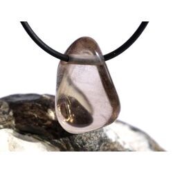 Rauchquarz hell Trommelstein gebohrt - Sonderqualitt - ca. 2,8 cm x 1,8 cm x 1,5 cm