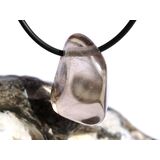 Rauchquarz hell Trommelstein gebohrt - Sonderqualitt -...