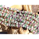 Amethyst-Bergkristall-Aventurin-Rosenquarz Splitterkette / Splitterhalskette - Sonderqualität - ca. 88 - 90 cm