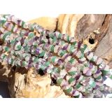 Amethyst-Bergkristall-Aventurin-Rosenquarz Splitterkette / Splitterhalskette - Sonderqualität - ca. 88 - 90 cm