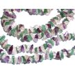 Amethyst-Bergkristall-Aventurin-Rosenquarz Splitterkette / Splitterhalskette - Sonderqualität - ca. 88 - 90 cm