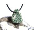 Prasem "Afrikanische Jade" Trommelstein / Schmuckstein gebohrt - ca. 2,4 cm x 1,8 cm x 1,8 cm
