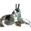 Prasem "Afrikanische Jade" Trommelstein / Schmuckstein gebohrt - ca. 2,4 cm x 1,8 cm x 1,8 cm