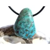 Chrysokoll Trommelstein gebohrt - Sonderqualität - ca. 2,8 cm x 2,1 cm x 1,4 cm