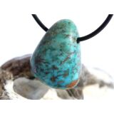 Chrysokoll Trommelstein gebohrt - Sonderqualität - ca. 2,8 cm x 2,1 cm x 1,4 cm