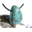 Chrysokoll Trommelstein gebohrt - Sonderqualität - ca. 2,8 cm x 2,1 cm x 1,4 cm