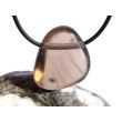 Rauchquarz mitteldunkel Trommelstein gebohrt - Sonderqualität - ca. 2,8 cm x 2,5 cm x 1,4 cm