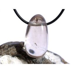 Rauchquarz hell Trommelstein gebohrt - Sonderqualitt - ca. 3,2 cm x 1,8 cm x 1,7 cm