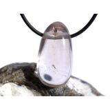 Rauchquarz hell Trommelstein gebohrt - Sonderqualität - ca. 3,2 cm x 1,8 cm x 1,7 cm